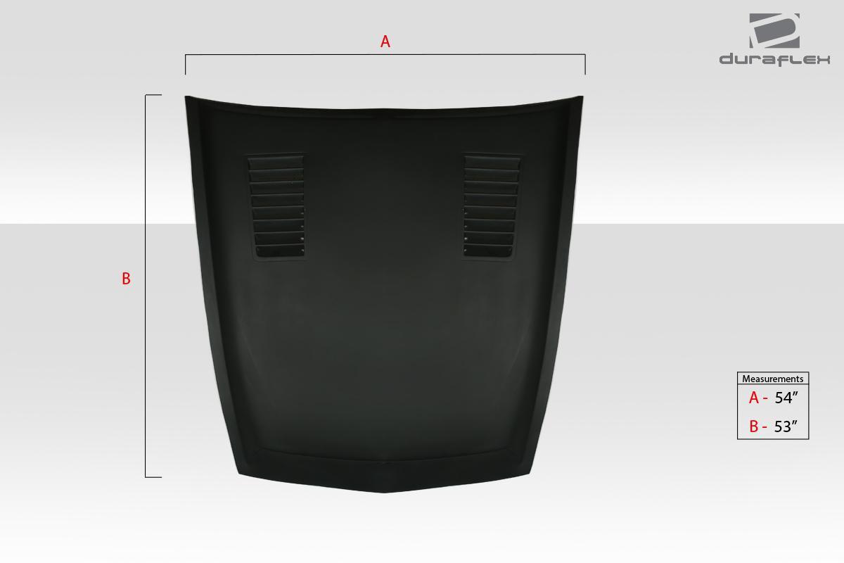 Universal Duraflex GT500 Hood Cowl Scoop Vent - 1 Piece - Image 3