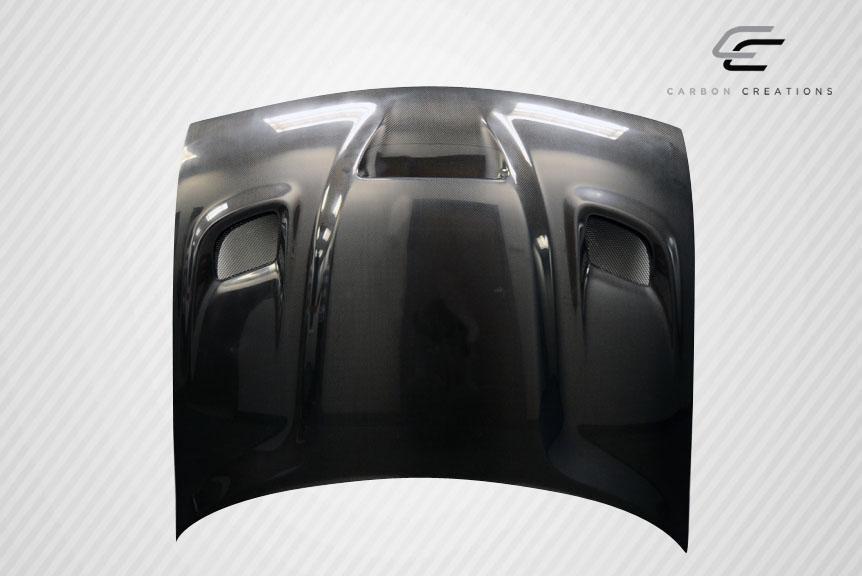 2008-2023 Dodge Challenger Carbon Creations Hellcat Carbon Fiber Hood - Image 3