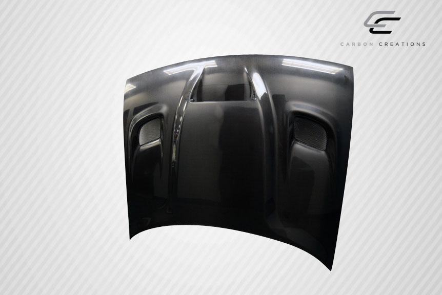 2008-2023 Dodge Challenger Carbon Creations Hellcat Carbon Fiber Hood - Image 4