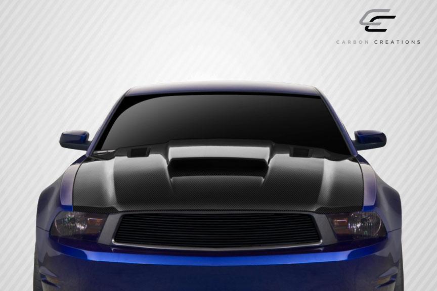 2010-2012 Ford Mustang Carbon Creations CVX Carbon Fiber Hood - Image 2