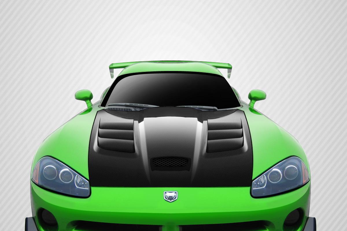 2003-2009 Dodge Viper Carbon Creations ACR Carbon Fiber Hood - Image 1