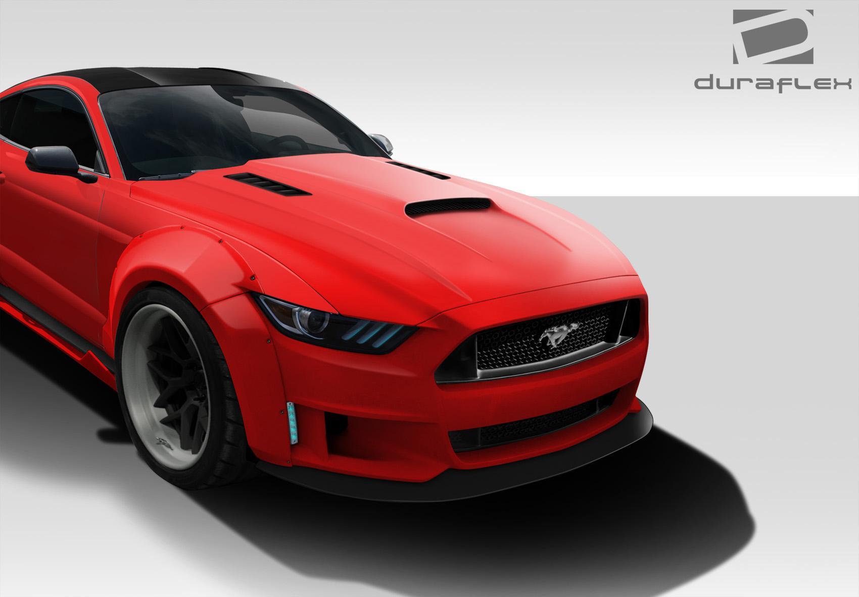 2015-2017 Ford Mustang Duraflex CVX Hood - Image 2