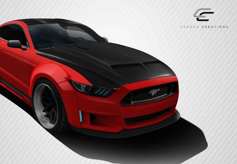 2015-2017 Ford Mustang Carbon Creations GT500 Carbon Fiber Hood - Image 2