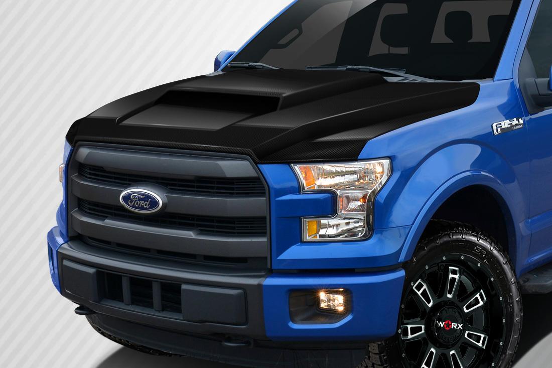 2015-2020 Ford F150 Carbon Creations Grid Carbon Fiber Hood - Image 1