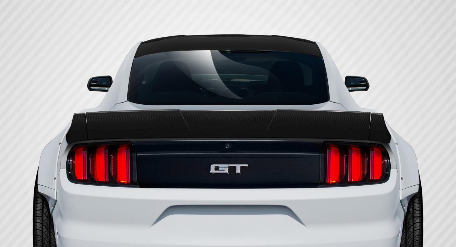 2015-2023 Ford Mustang Carbon Creations Grid Carbon Fiber Rear Wing - Image 1