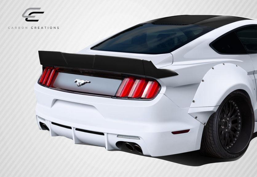 2015-2023 Ford Mustang Carbon Creations Grid Carbon Fiber Rear Wing - Image 2