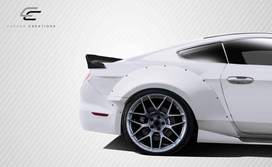 2015-2023 Ford Mustang Carbon Creations Grid Carbon Fiber Rear Wing - Image 3