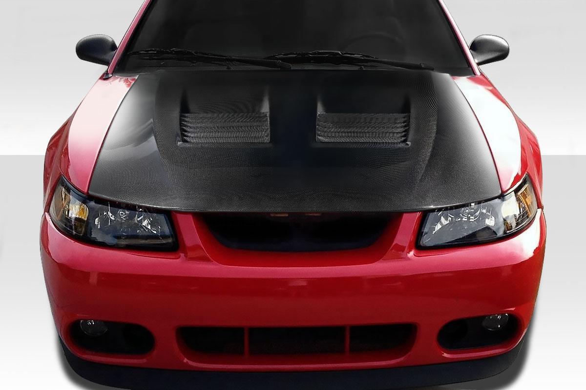 1999-2004 Ford Mustang Carbon Creations Riot Carbon Fiber Hood - Image 1