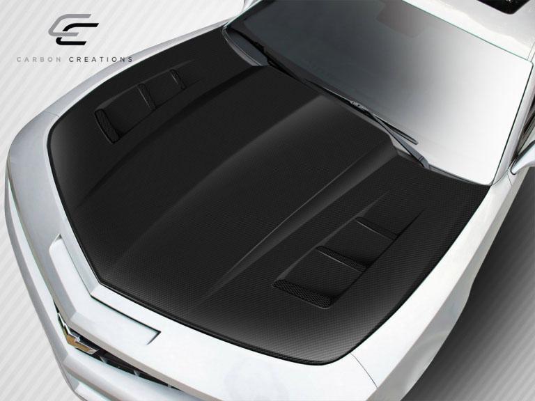 2010-2015 Chevrolet Camaro Carbon Creations TS-1 Carbon Fiber Hood - Image 2