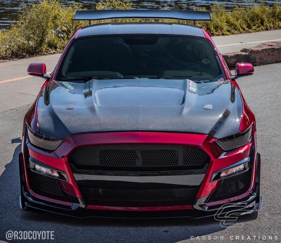 2015-2017 Ford Mustang Carbon Creations GT350 Carbon Fiber Hood - Image 2