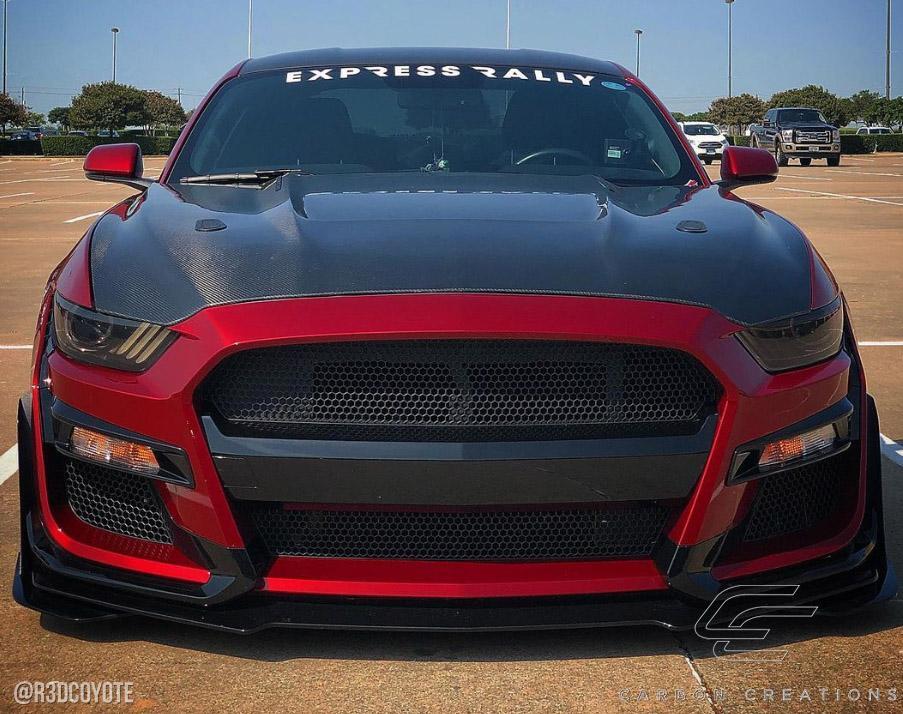 2015-2017 Ford Mustang Carbon Creations GT350 Carbon Fiber Hood - Image 5