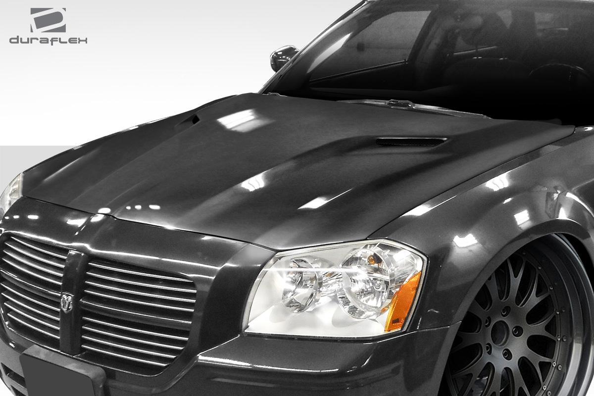 2005-2007 Dodge Magnum Duraflex Challenger Look Hood - Image 2