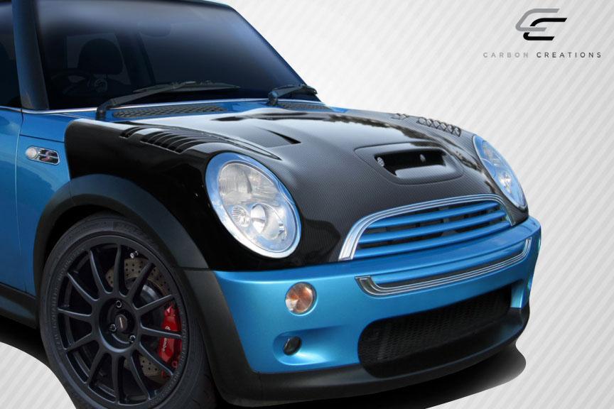 2002-2008 MINI Cooper Carbon Creations Racer Carbon Fiber Hood - Image 2