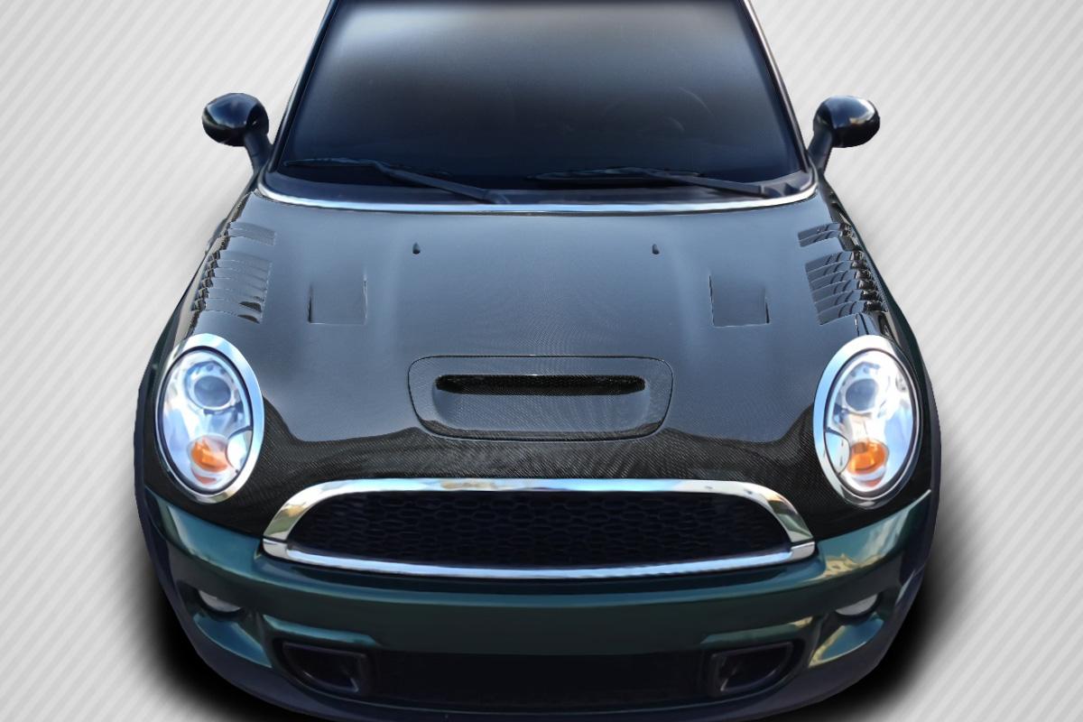 2007-2015 MINI Cooper Carbon Creations Racer Carbon Fiber Hood - Image 1