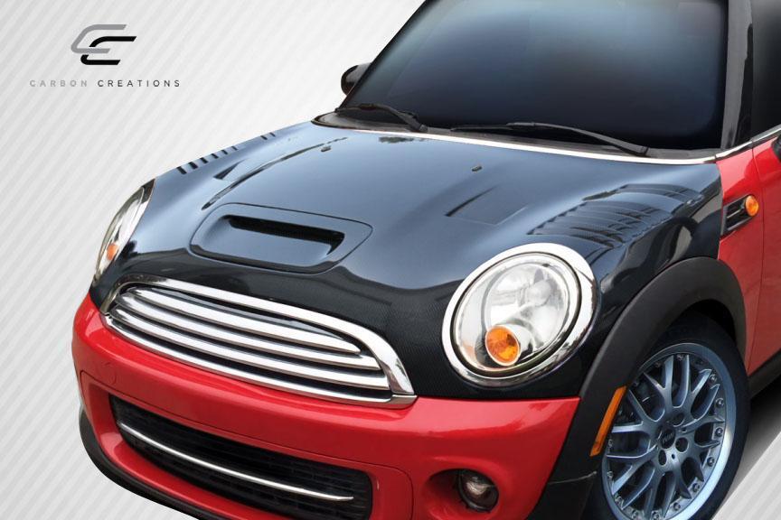 2007-2015 MINI Cooper Carbon Creations Racer Carbon Fiber Hood - Image 2