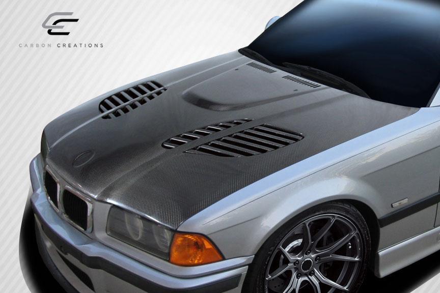 1992-1998 BMW 3 Series Carbon Creations GTR Carbon Fiber Hood - Image 2