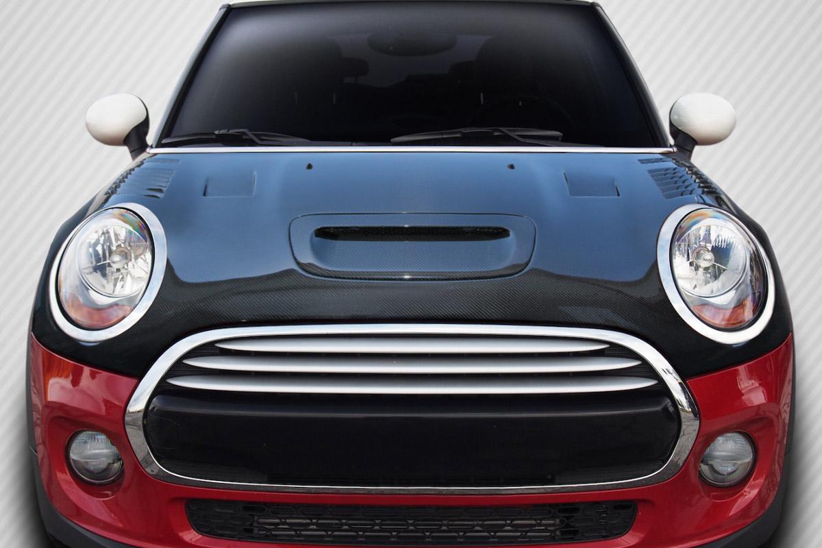 2014-2024 MINI Cooper Carbon Creations Racer Carbon Fiber Hood - Image 1