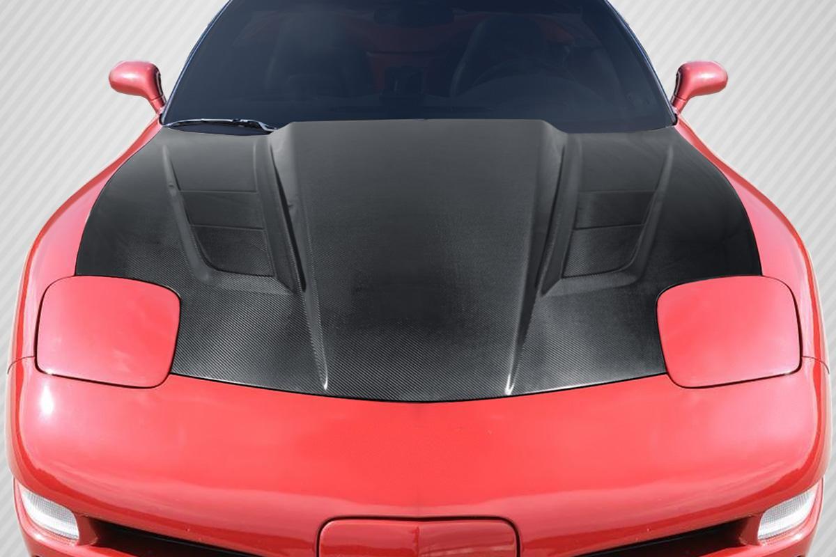 1997-2004 Chevrolet Corvette Carbon Creations H Design Carbon Fiber Hood - Image 1
