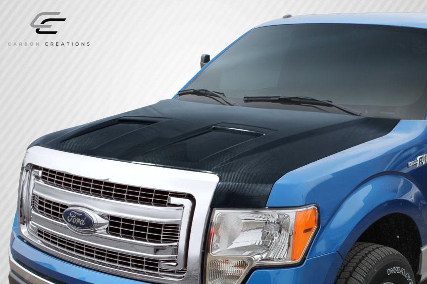 2009-2014 Ford F150 Carbon Creations Ram Air Carbon Fiber Hood - Image 2