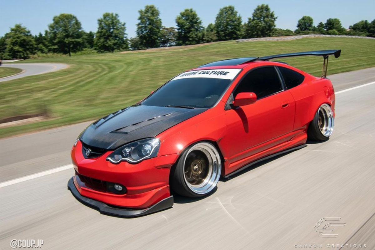 2002-2006 Acura RSX Carbon Creations TS-2 Carbon Fiber Hood - Image 2