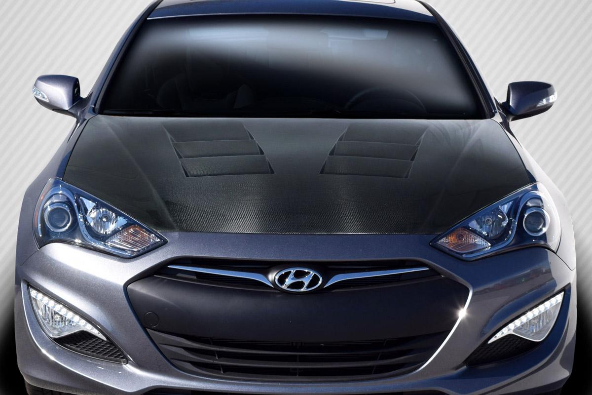 2013-2016 Hyundai Genesis Carbon Creations TS-1 Carbon Fiber Hood - Image 1