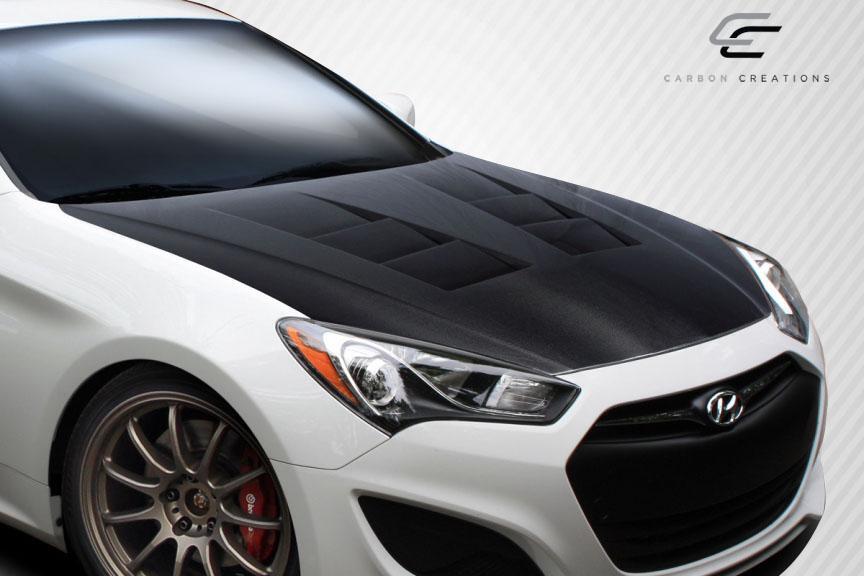 2013-2016 Hyundai Genesis Carbon Creations TS-1 Carbon Fiber Hood - Image 2