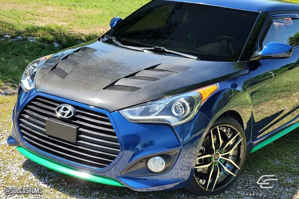 2012-2017 Hyundai Veloster Carbon Creations AM-S Carbon Fiber Hood - Image 2