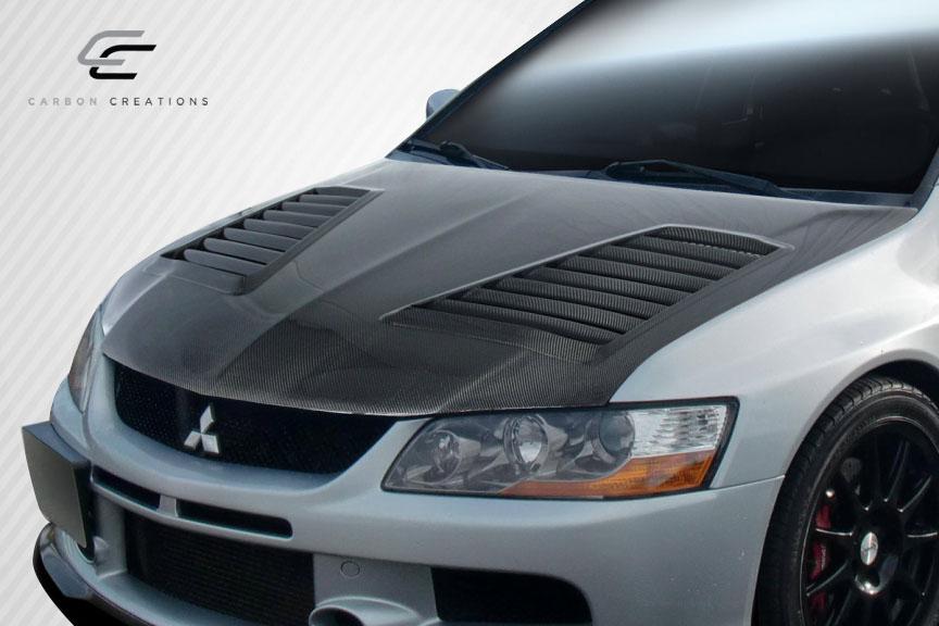 2003-2006 Mitsubishi Evolution Carbon Creations Track Carbon Fiber Hood - Image 2