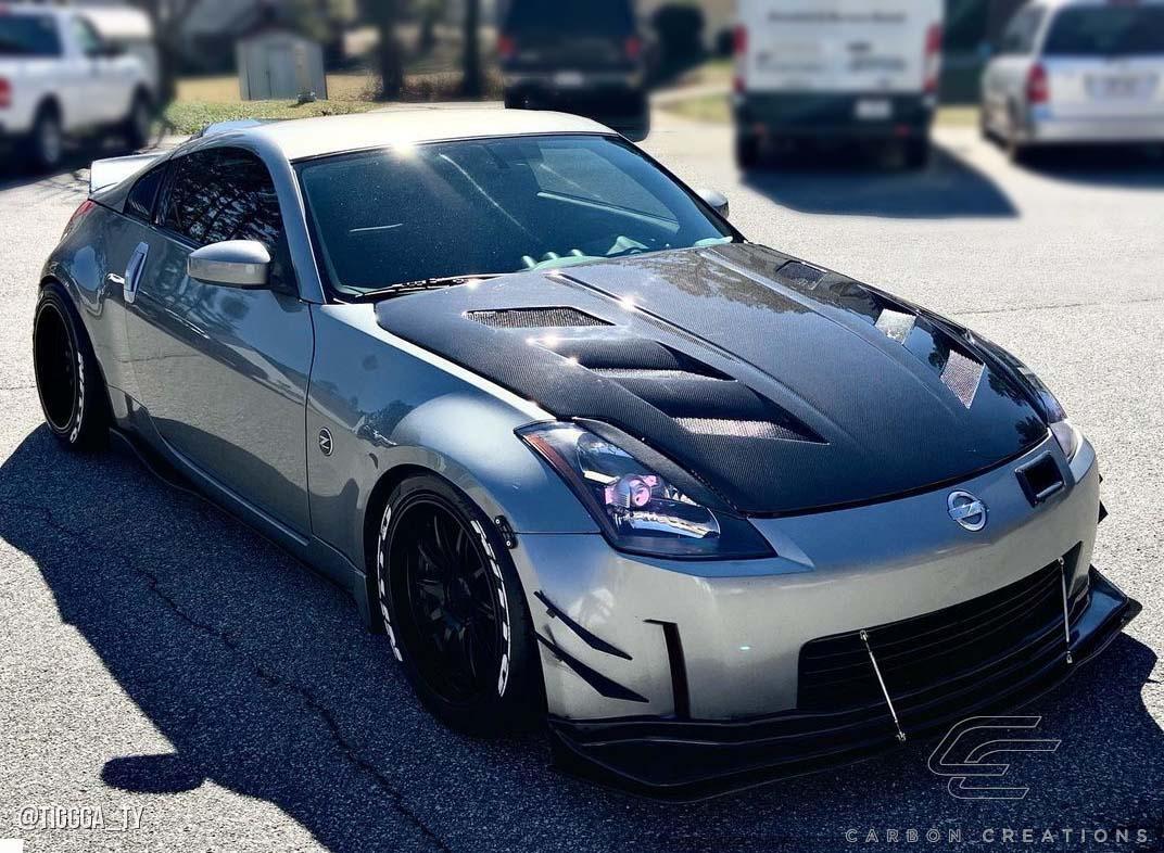 2003-2006 Nissan 350Z Carbon Creations AM-S Carbon Fiber Hood - Image 7