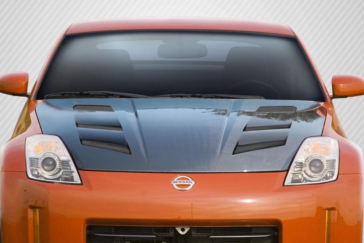 2007-2008 Nissan 350Z Carbon Creations AM-S Carbon Fiber Hood - Image 1