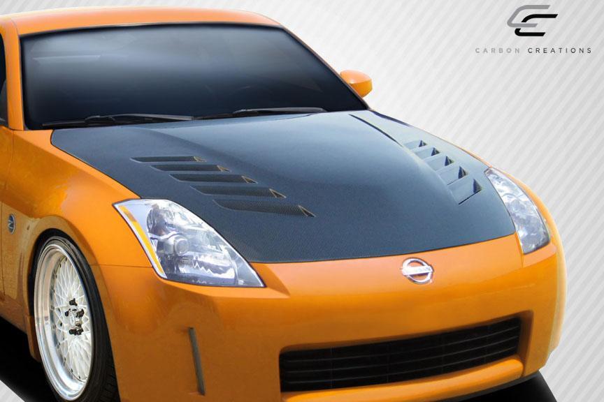 2003-2006 Nissan 350Z Carbon Creations TS-2 Carbon Fiber Hood - Image 2