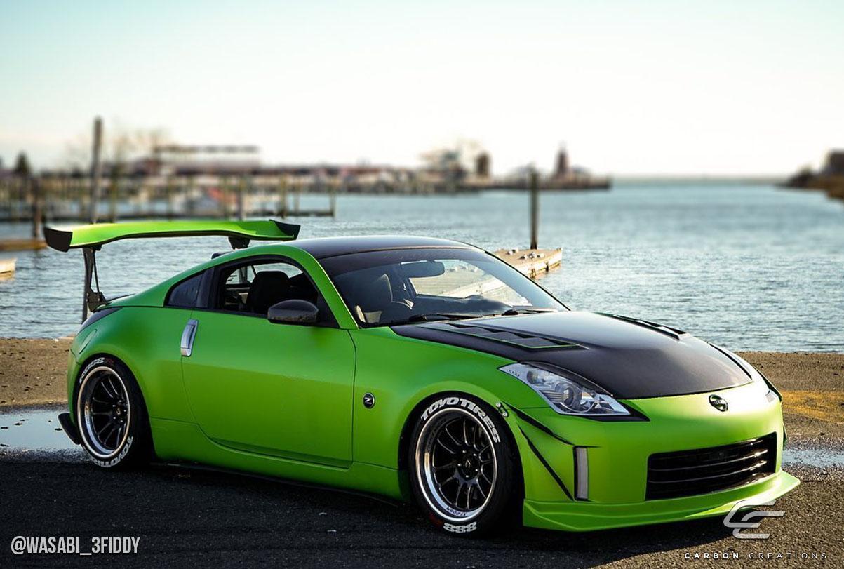 2003-2008 Nissan 350Z Carbon Creations TS-3 Carbon Fiber Hood - Image 3