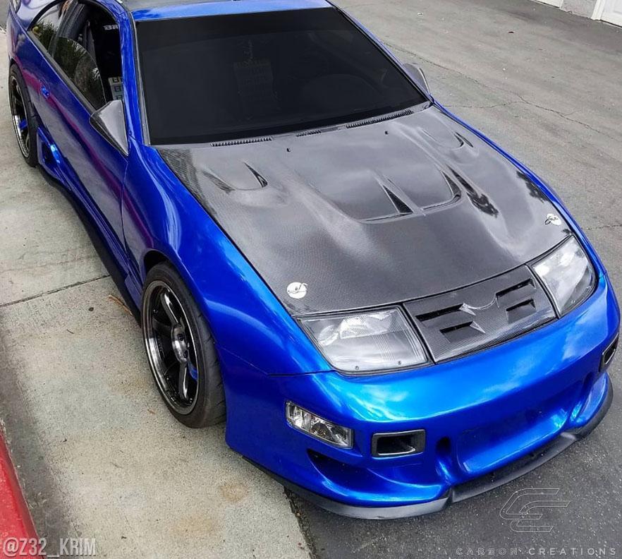 1990-1996 Nissan 300ZX Carbon Creations Type B Carbon Fiber Hood - Image 3