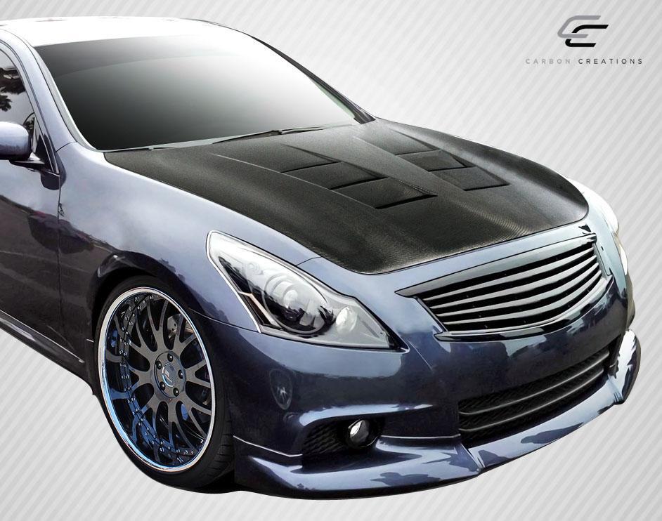2007-2013 Infiniti G Sedan Carbon Creations TS-1 Carbon Fiber Hood - Image 2