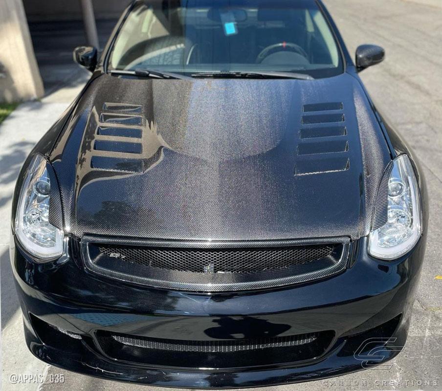 2003-2007 Infiniti G Coupe Carbon Creations O Design Carbon Fiber Hood - Image 2