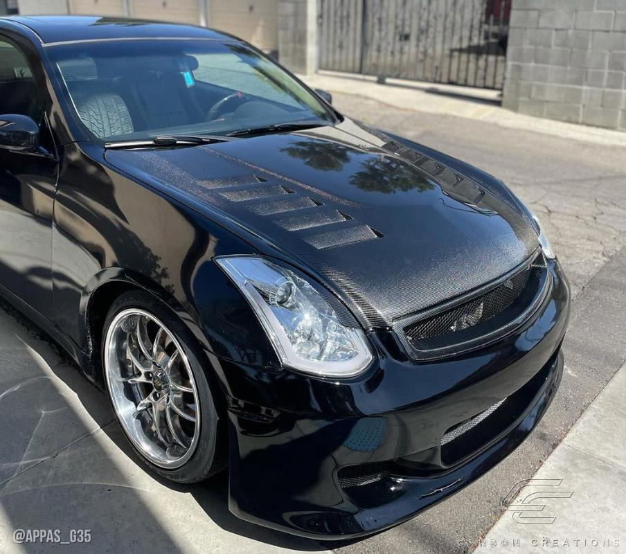 2003-2007 Infiniti G Coupe Carbon Creations O Design Carbon Fiber Hood - Image 3