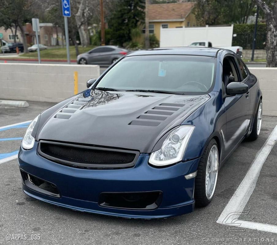 2003-2007 Infiniti G Coupe Carbon Creations O Design Carbon Fiber Hood - Image 4