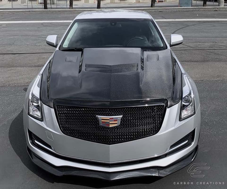 2012-2019 Cadillac ATS Carbon Creations AC-1 Carbon Fiber Hood - Image 4