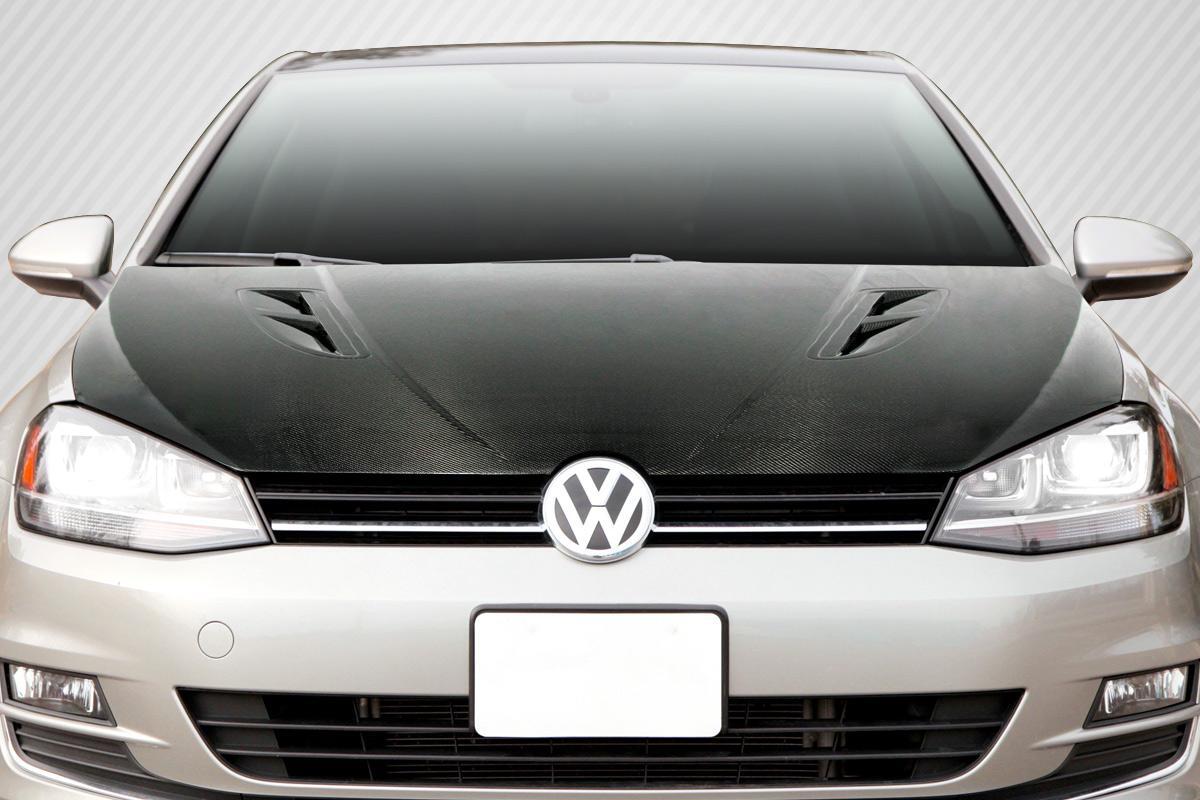 2015-2021 Volkswagen Golf Carbon Creations K Design Carbon Fiber Hood - Image 1