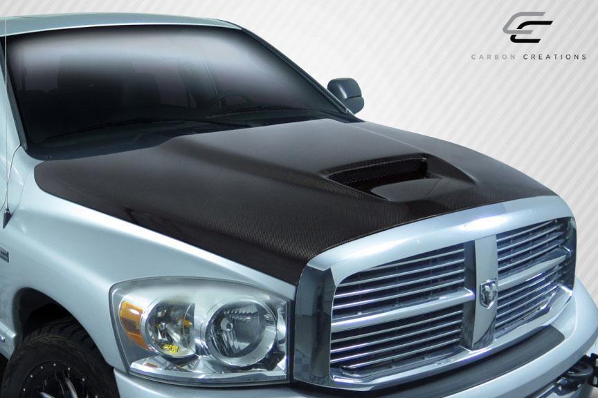 2002-2008 Dodge Ram Carbon Creations SRT Carbon Fiber Hood - Image 2