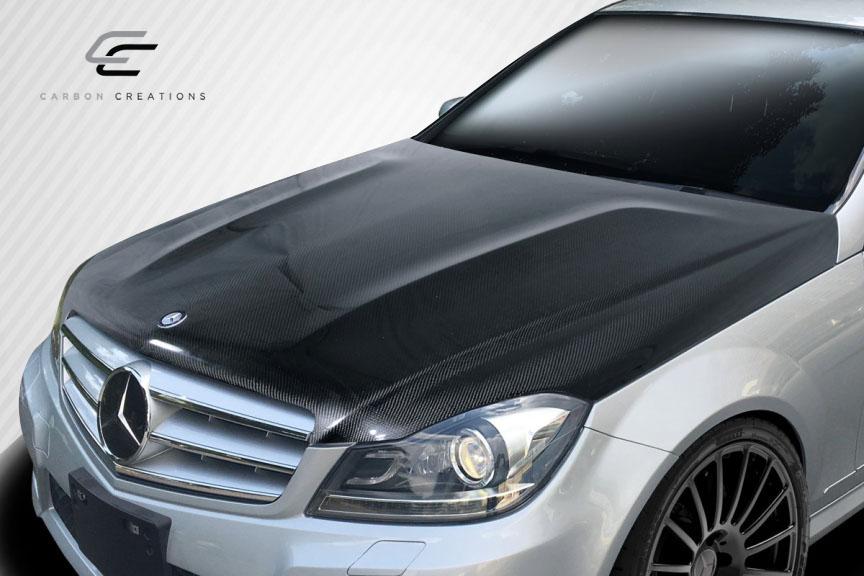 2012-2014 Mercedes C Class Carbon Creations C63 Look Carbon Fiber Hood - Image 2
