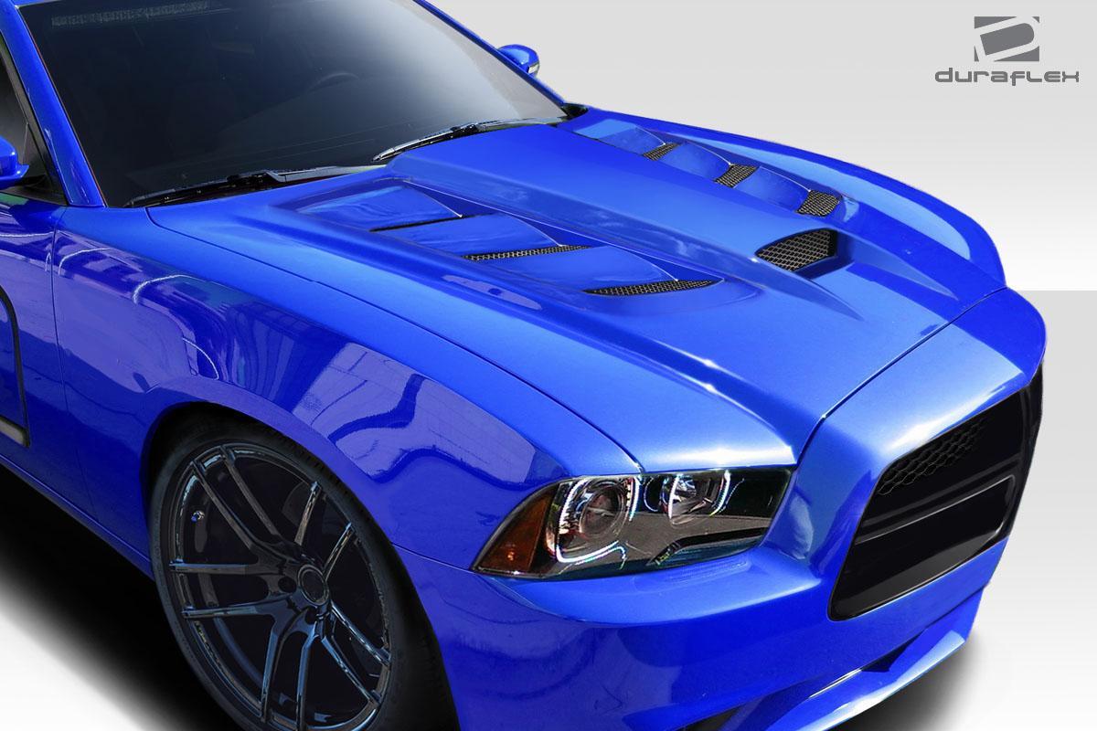 2011-2014 Dodge Charger Duraflex Viper Look Hood - Image 2