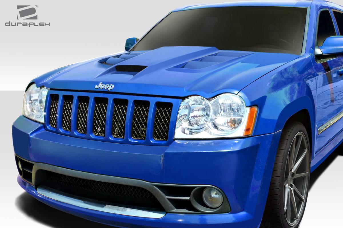 2005-2010 Jeep Grand Cherokee Duraflex Viper Look Hood - Image 2