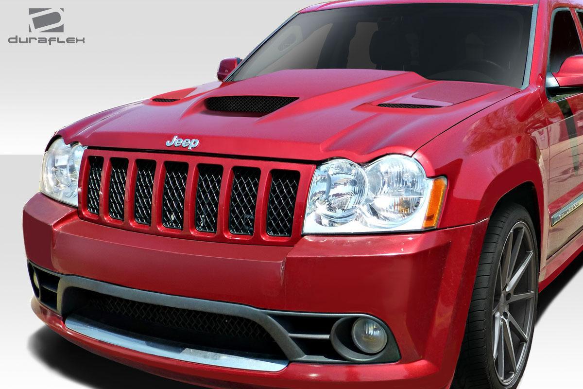 2005-2010 Jeep Grand Cherokee Duraflex Hellcat Look Hood - Image 2