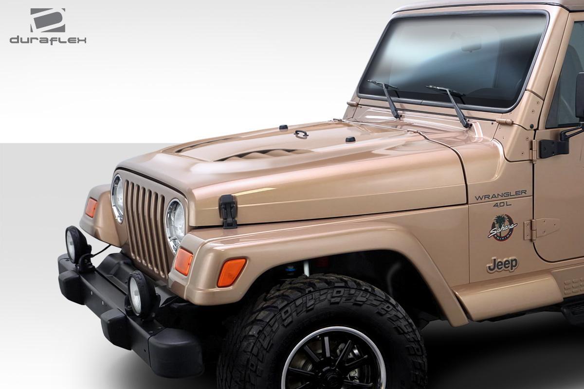 1997-2006 Jeep Wrangler Duraflex Power Dome Hood - Image 2