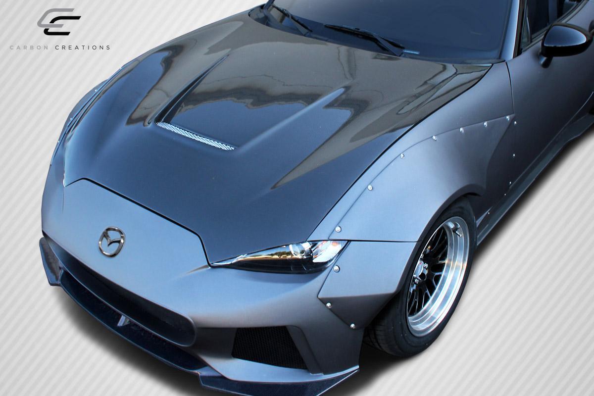 2016-2025 Mazda Miata Carbon Creations Circuit Carbon Fiber Hood - Image 2