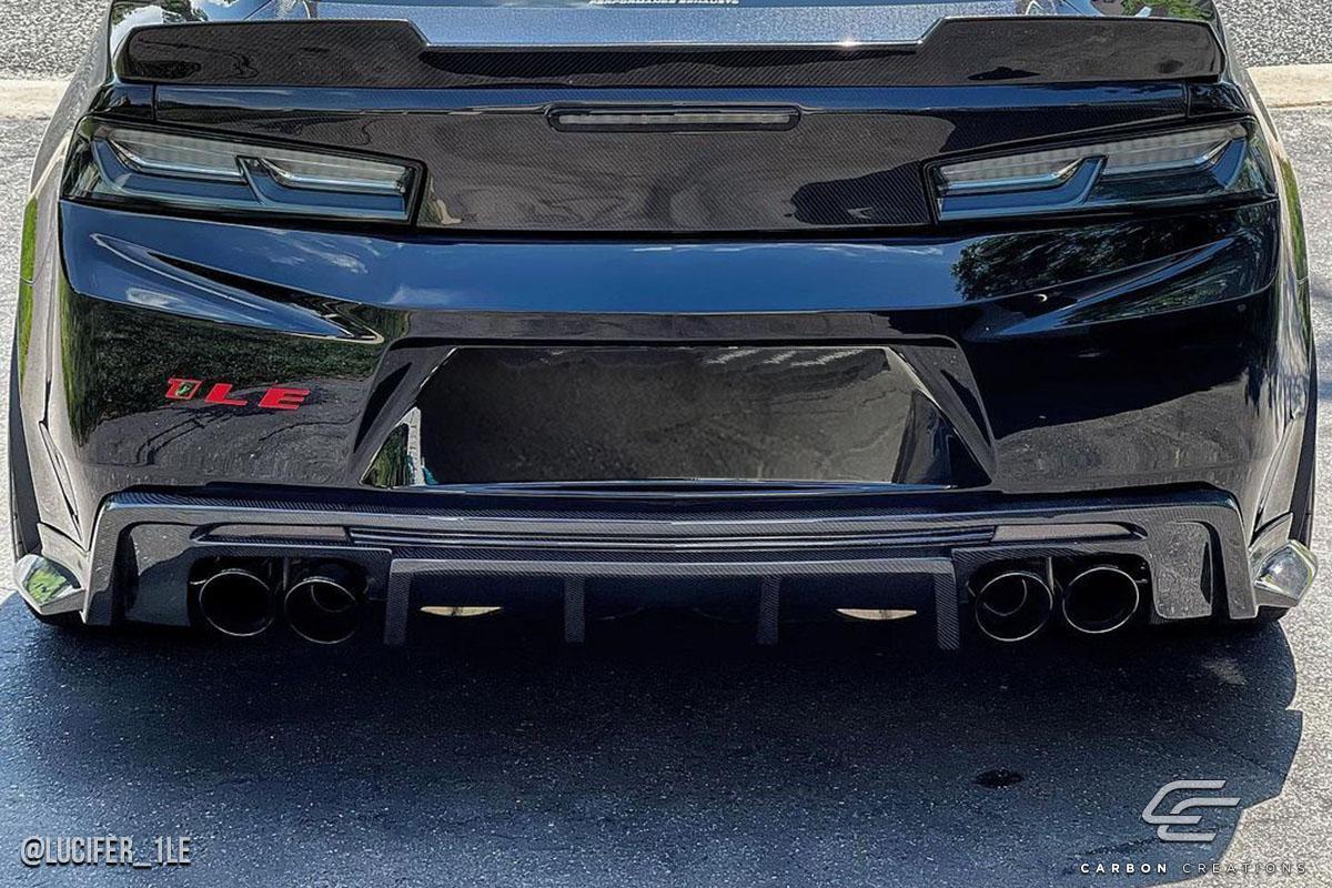 2016-2018 Chevrolet Camaro Carbon Creations Grid Carbon Fiber Rear Lip - Image 6