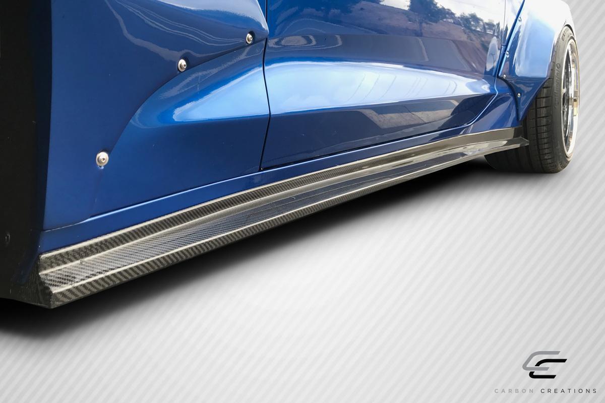 2016-2023 Chevrolet Camaro Carbon Creations Grid Carbon Fiber Side Skirts - Image 2