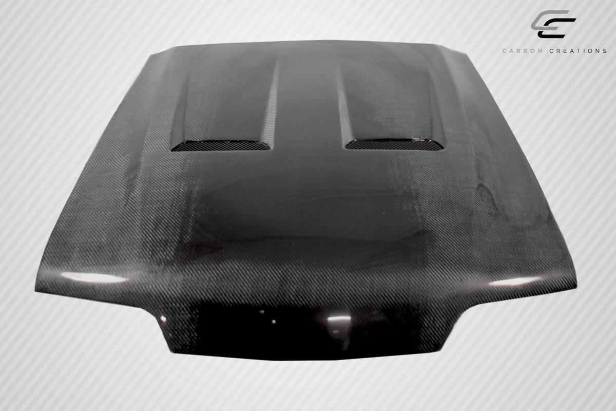 1987-1993 Ford Mustang Carbon Creations Heat Extractor Carbon Fiber Hood - Image 3