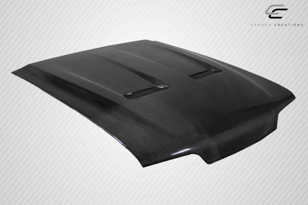 1987-1993 Ford Mustang Carbon Creations Heat Extractor Carbon Fiber Hood - Image 4